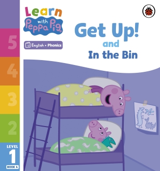 Learn with Peppa Phonics Level 1 Book 4 - Get Up and In the Bin (Phonics Reader)