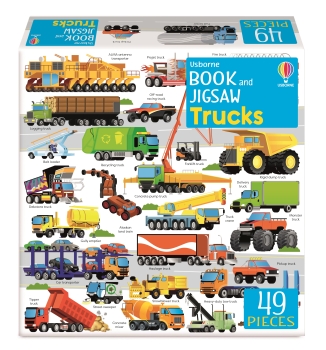 Trucks Book &amp; Jigsaw 49 Pieces